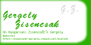 gergely zisencsak business card